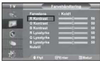 SAMSUNG LE32M71B - Justering af farvetonen med den foretrukne farvekomponent - 1