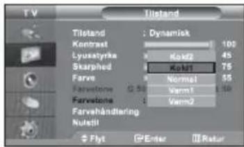 SAMSUNG LE32M71B - Ændring af farvetonen - 1