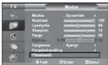 SAMSUNG LE32M71B - Tilbakestille bildeinnstillingene til fabrikkinnstillinger - 1