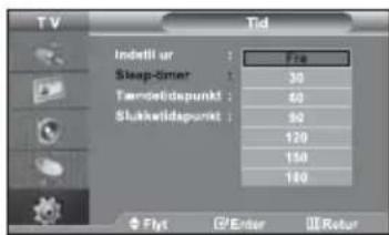 SAMSUNG LE32M71B - Indstilling af sleep-timer - 1