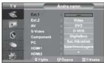 SAMSUNG LE32M71B - Redigera ingångskällornas namn - 1
