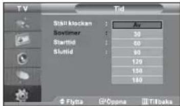 SAMSUNG LE32M71B - Ställa in sovtimern - 1