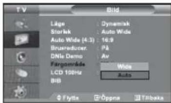 SAMSUNG LE32M71B - Ändra Färgområde - 1