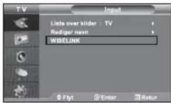 SAMSUNG LE32M71B - Brug af menuen WISELINK - 1