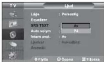 SAMSUNG LE32M71B - Ställa in TruSurround XT (SRS TSXT) - 1