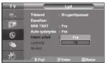 SAMSUNG LE26R75B - Valg af intern lydfrakobling - 1