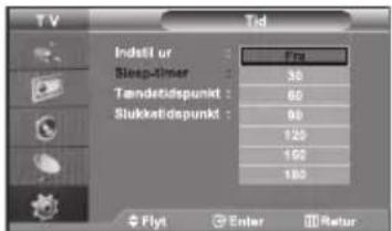 SAMSUNG LE26R75B - Indstilling af sleep-timer - 1