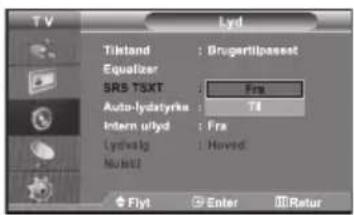 SAMSUNG LE26R75B - Indstilling af TruSurround XT (SRS TSXT) - 1