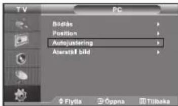TV PC Bridlas Position Autojustering Asteriski bild Flytta Oppna Tilbaka