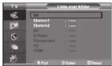 SAMSUNG LE26R75B - Valg af kilden - 1