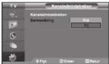 SAMSUNG LE26R75B - Aktivering af børnespærring - 1