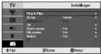 TV Instilinger Prog & Play Sprag : Dense Stream Level: Fra Tid Stream spaner: Fra BIB spaner: Fra Mekbi: Fra Flyt Enter Return