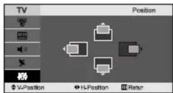 TV Position V-Position H-Position Return