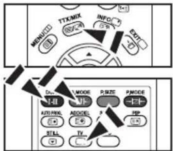 MENUCED TTX/MIX INFO EXIT DALL L MODE P SIZE PMODE AUTO RAIL ADDLES * PP STILL TV