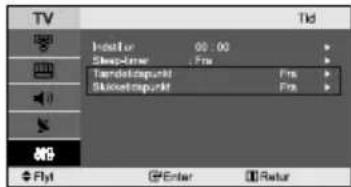SAMSUNG LE23R71W - Indstilling af sleep-timer - 4
