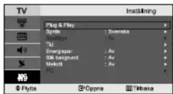 TV Instäning Play & Play Sprink : Svenska Spindtys : Ax Tk Energiser : Ax Bil begundt : Ax Mekodi : Ax PC Flytis Oppna Tikbaka