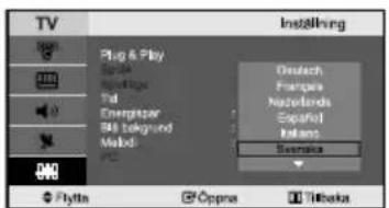 TV Plug & Play Spool Spoolage Tid Energizer BAS tegund Maboli PC Installing Deutsch Frances Nordlanda Español Irkans Svenska Flytta Oppra Tikbaka