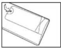 SAMSUNG LE23R71W - Udskiftning af fjernbetjeningens batterier - 1