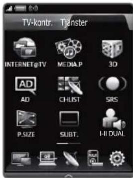 TV-kontr. Tjänster INTERNET@TV MEDIA.P 3D AD CHI.IST SRS P.SIZE SUBT. I-II DUAL