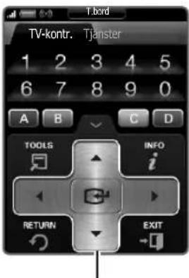T.bord TV-kontr. Tjänster 1 2 3 4 5 6 7 8 9 0 A B C D TOOLS INFO i RETURN EXIT
