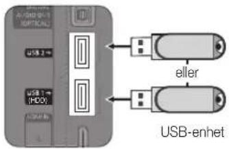 AV/USB 0-1 HOTICAL USB 2+ USB 1+ (HDD) USB-enhet eller