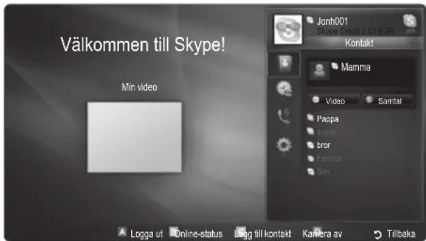 Välkommen till Skype! Min video Jonh001 Skype Credit 2.03 EUR Kontakt Mamma Video Santal Paapa syster bror Fararor Son Logga ut Online-status Logg till kontakt Kamera av Tillbaka