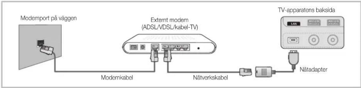 SAMSUNG UE65C8705XS - Anslutning till ett nätverk via kabel - 1
