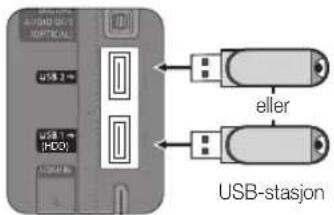 AVUSB 01.1 OPTICAL USB 2 USB 1 (HDD) eller USB-stasjon