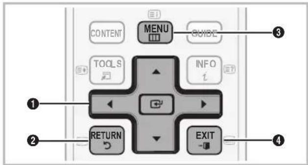 SAMSUNG UE37C6705US - Sådan navigerer du i menuerne - 1
