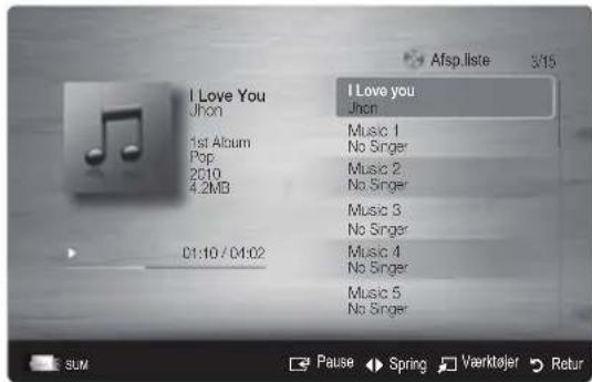 SAMSUNG UE37C6705US - Afspilning af musik - 1