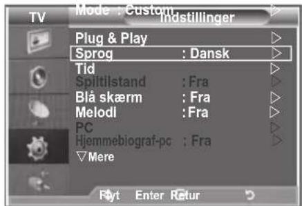 SAMSUNG LE40M86BC - Valg af sprog - 1