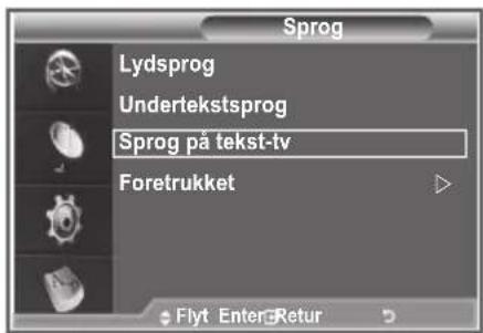 SAMSUNG LE40M86BC - Valg af det foretrukne sprog (lyd, undertekst eller tekst-tv) - 3