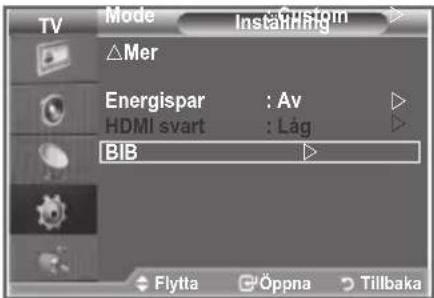 SAMSUNG LE40M86BC - Inställningar för BIB - 1
