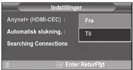 SAMSUNG LE40M86BC - Sådan slukkes for en Anynet+ enhed, när der er slukket for tv'et - 2