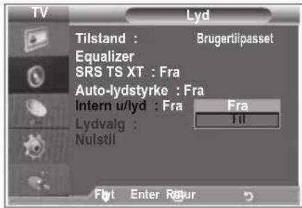 SAMSUNG LE40M86BC - Valg af intern lydfrakobling - 2