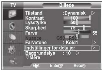 SAMSUNG LE40M86BC - Konfiguration af detaljerede billedindstillinger - 1