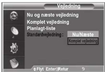 SAMSUNG LE40M86BC - Indstilling af standardvejledningen - 1