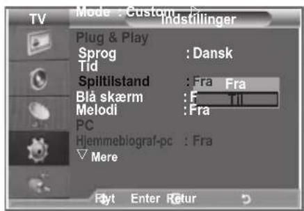 SAMSUNG LE40M86BC - Brug af Spiltilstand - 2