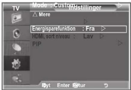 SAMSUNG LE40M86BC - Brug af energibesparelsesfunktionen - 1