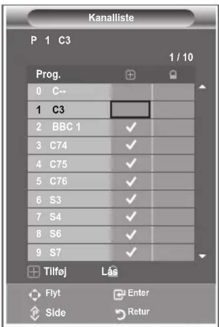 SAMSUNG LE40M86BC - Indstilling af kanallisterne - 1