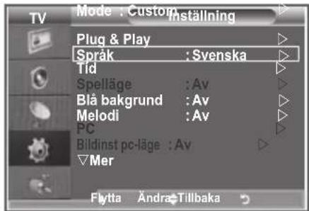 SAMSUNG LE40M86BC - Välja språk - 1