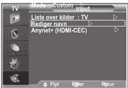 SAMSUNG LE40M86BC - Redigering af navne på indgangskilder - 1