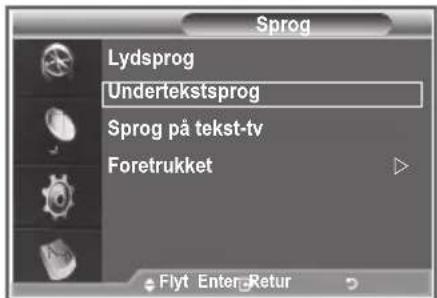 SAMSUNG LE40M86BC - Valg af det foretrukne sprog (lyd, undertekst eller tekst-tv) - 2