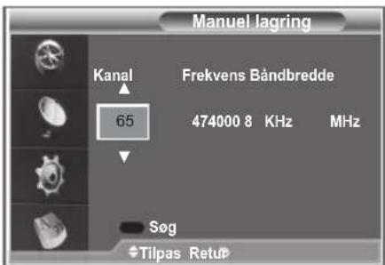 SAMSUNG LE40M86BC - Manuel opdatering af kanallisten - 1