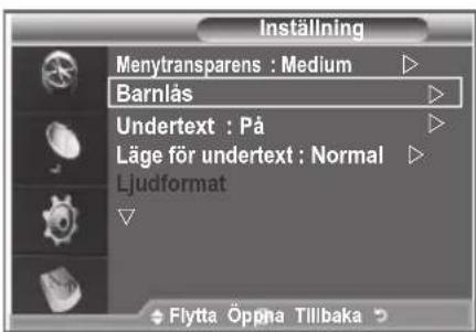 SAMSUNG LE40M86BC - Ställa in Barnlås - 1