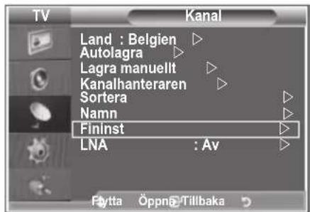 SAMSUNG LE40M86BC - Fininställning av kanalmottagningen - 1