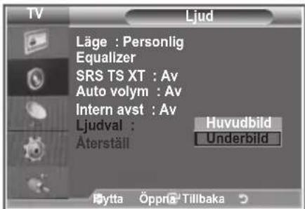 SAMSUNG LE40M86BC - Lyssna på underbildens ljud - 2