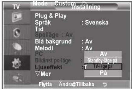 SAMSUNG LE40M86BC - Ställa i Ljuseffekt(LE40N8, LE46N8) - 2