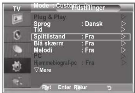 SAMSUNG LE40M86BC - Brug af Spiltilstand - 1