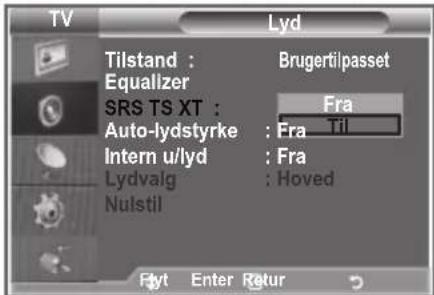 SAMSUNG LE40M86BC - Indstilling af TruSurround XT (SRS TS XT) - 2